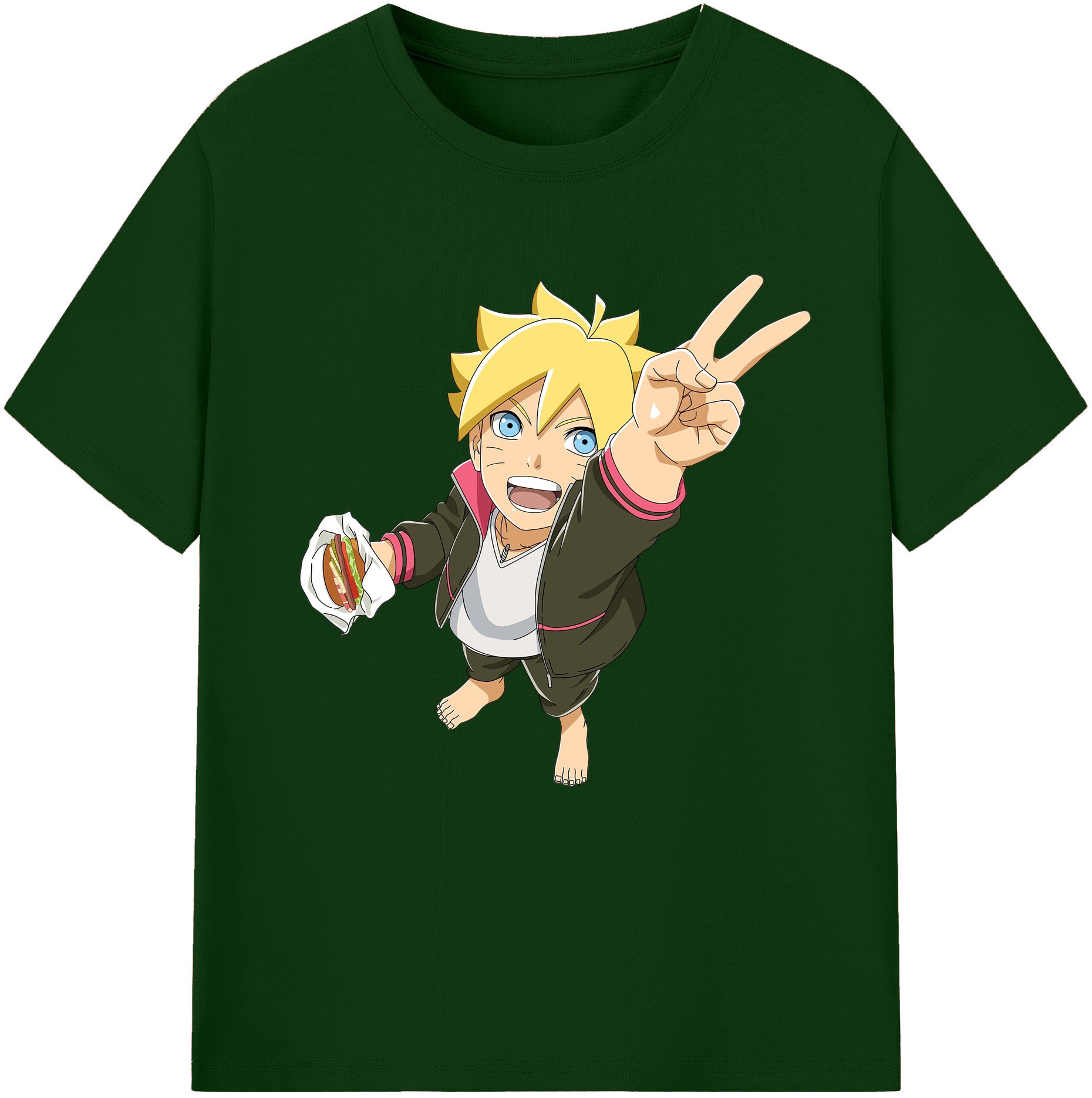 （画像用） NARUTO -ナルト- うずまき ボルト Uzumaki Boruto 綿100％半袖Tシャツ（フロントプリント）